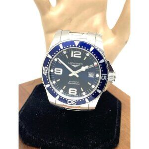 Longines Mens Watch L37424966 HydroConquest Swiss Automatic Blue Dial Steel 41mm